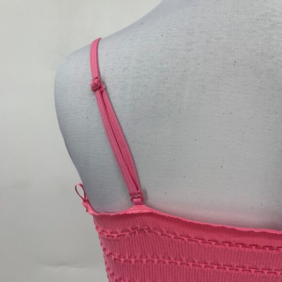 Anthropologie Bandeau Top Womens XXS/XS Raspberry Pullover Styling Smocked Tie - Picture 8 of 16